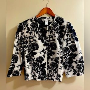 Oscar Black and White Floral Jacket